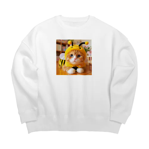 ミツバチ🐝のコスプレをした🐱にゃんこ🐾 Big Crew Neck Sweatshirt