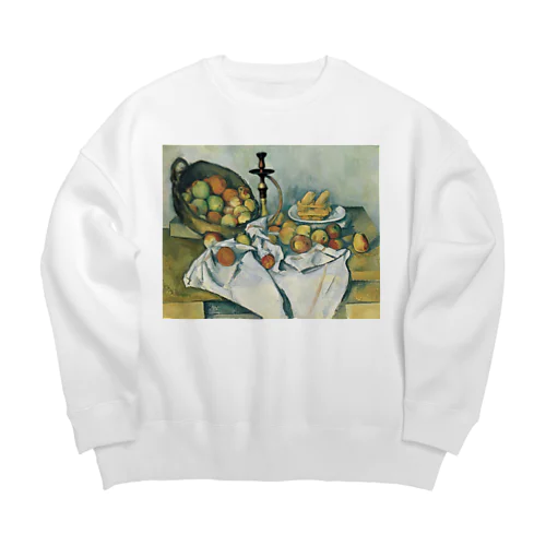 『リンゴの籠とシーシャのある静物』 Big Crew Neck Sweatshirt