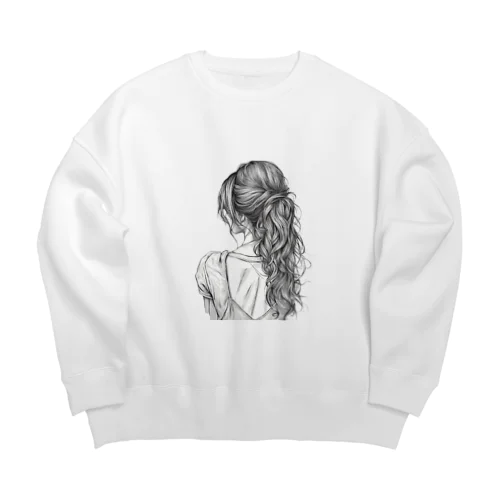 愛するあなたの後ろ姿 Big Crew Neck Sweatshirt