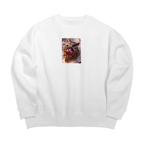 知恵を授けるふくろう　なでしこ1478 Big Crew Neck Sweatshirt