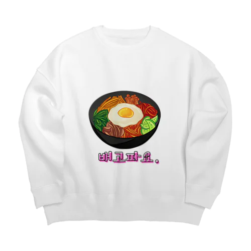 韓国料理 Big Crew Neck Sweatshirt