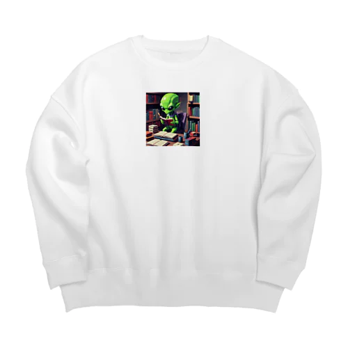 勉強する宇宙人 Big Crew Neck Sweatshirt