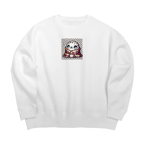 ブランケットにくるまるゴマフアザラシ Big Crew Neck Sweatshirt