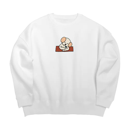 机でうたた寝しちゃいけないワン（チワシー） Big Crew Neck Sweatshirt