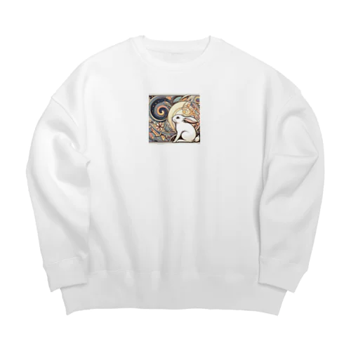 ヌーボーウサギ Big Crew Neck Sweatshirt