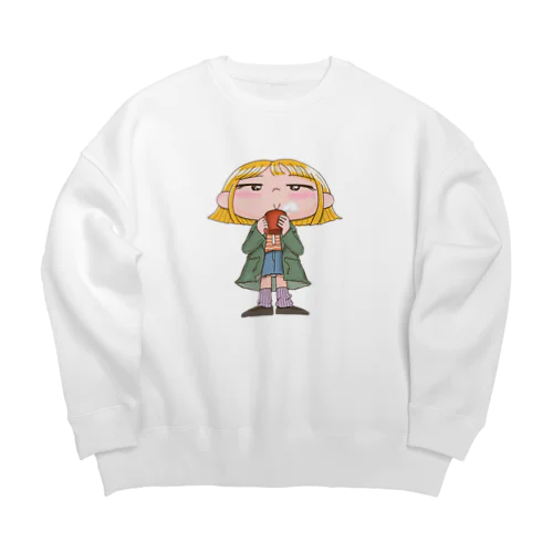 空を見上げる 〜ふわふわ〜 Big Crew Neck Sweatshirt