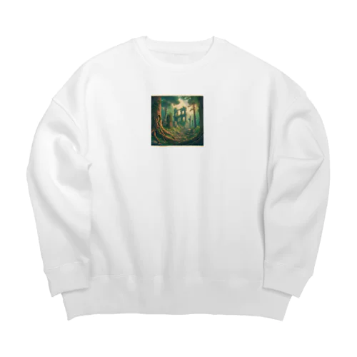 幻想の古代遺跡 Big Crew Neck Sweatshirt