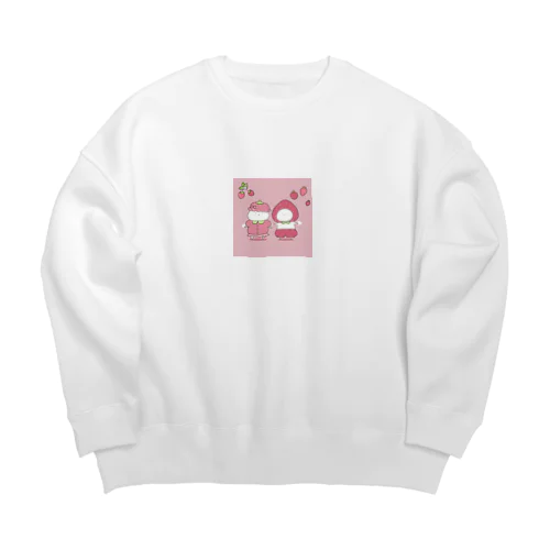 いちごなうさぎ Big Crew Neck Sweatshirt