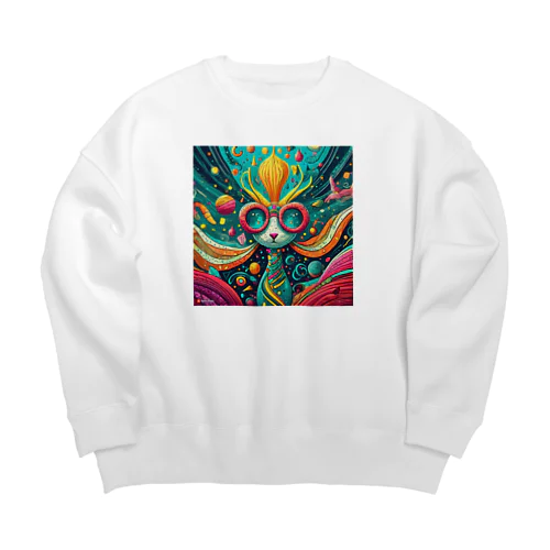 奇妙奇天烈な世界観 Big Crew Neck Sweatshirt