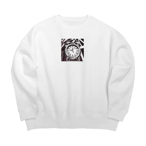 モノクロ時計 Big Crew Neck Sweatshirt