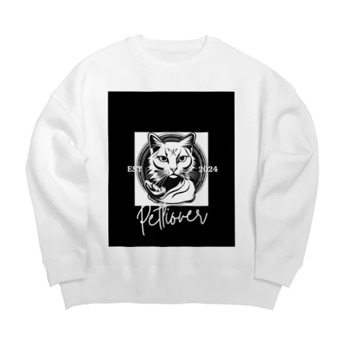 勇敢な猫戦士 Big Crew Neck Sweatshirt