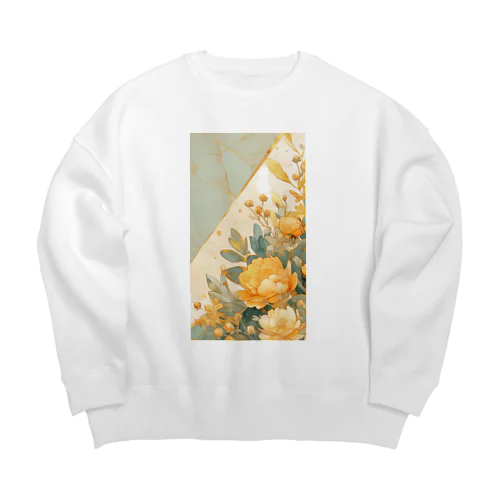 Lucky Flower Green Yellow Big Crew Neck Sweatshirt