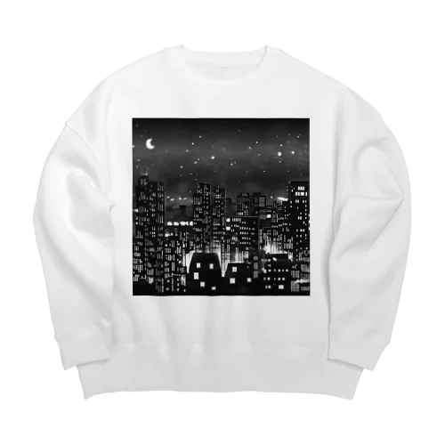 都会の夜景🏙 Big Crew Neck Sweatshirt