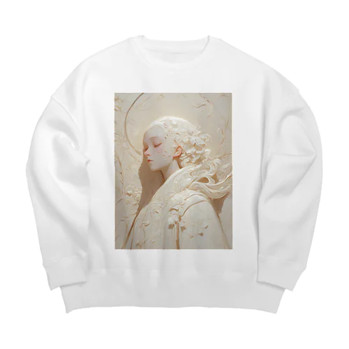 美しい女性の彫刻　　なでしこ1478 Big Crew Neck Sweatshirt