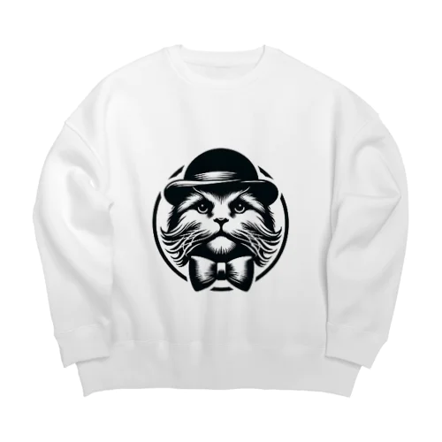 ジェントルねこ Big Crew Neck Sweatshirt