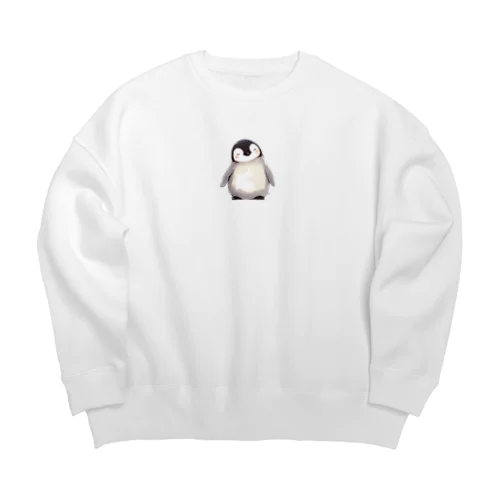 ふわふわペンギン Big Crew Neck Sweatshirt