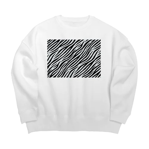 ゼブラ柄に期待を求めて Big Crew Neck Sweatshirt