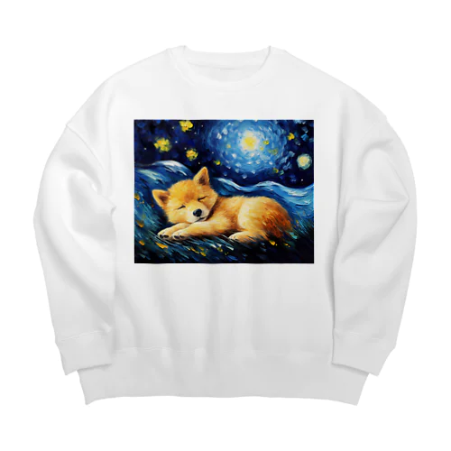 【星降る夜 - 柴犬の子犬 No.1】 Big Crew Neck Sweatshirt