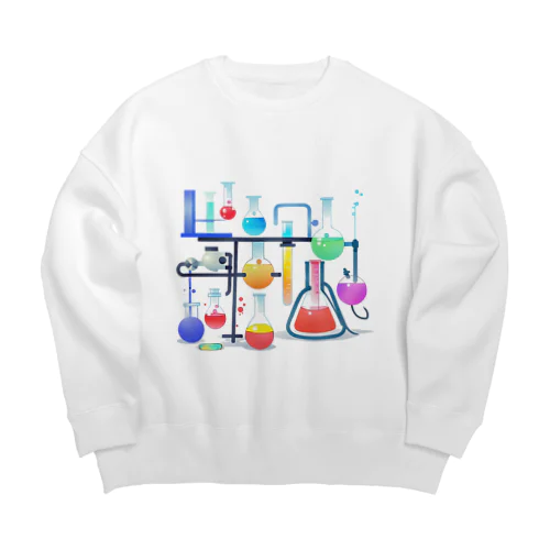 カラフルなサイエンス Big Crew Neck Sweatshirt