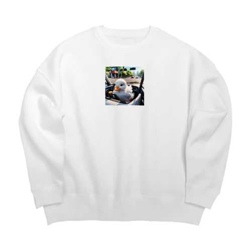 ホントの運転手は隣 Big Crew Neck Sweatshirt