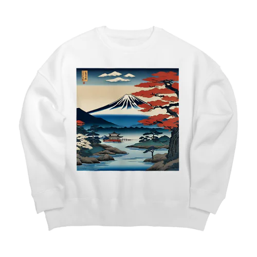 日本の文化 Big Crew Neck Sweatshirt