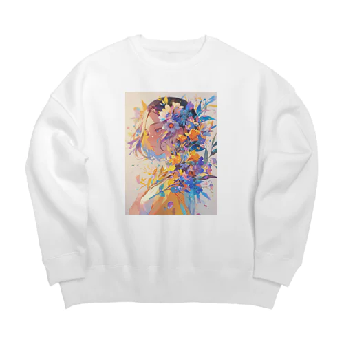 花に囲まれて　BLUE PLUM  691 Big Crew Neck Sweatshirt