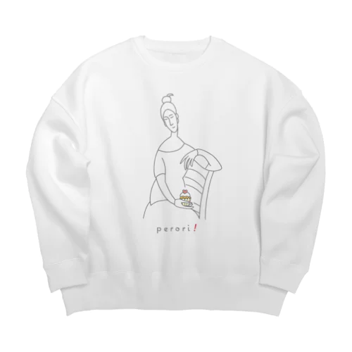 名画 × スイーツ（モディリアーニ） Big Crew Neck Sweatshirt