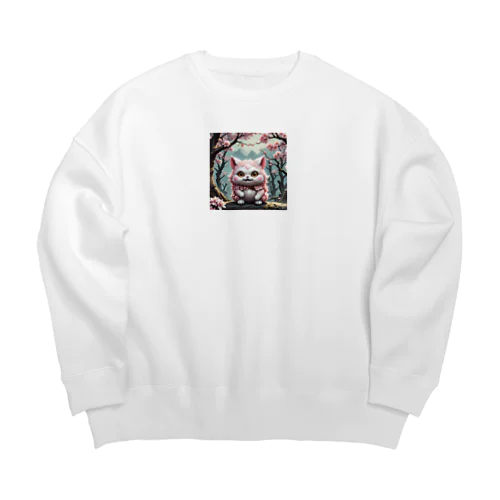 桜妖怪　ゴウカクニャ Big Crew Neck Sweatshirt