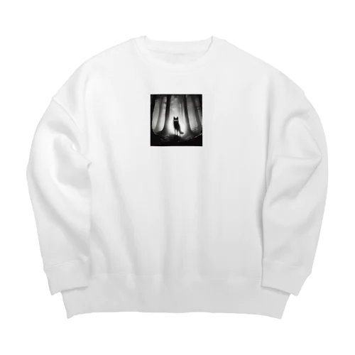 神秘的な犬 Big Crew Neck Sweatshirt