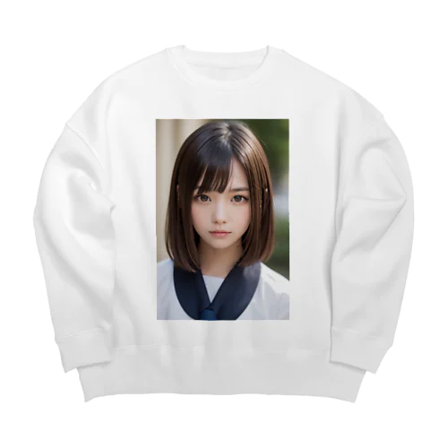 AI美女collection Big Crew Neck Sweatshirt