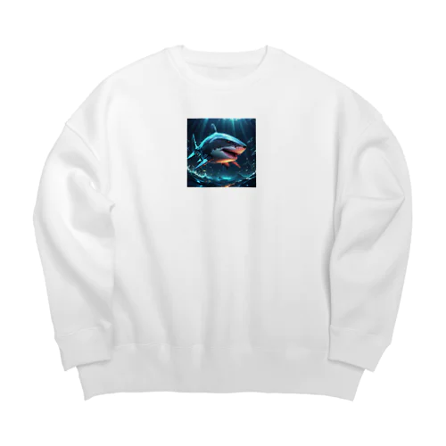 強そうなサメ Big Crew Neck Sweatshirt