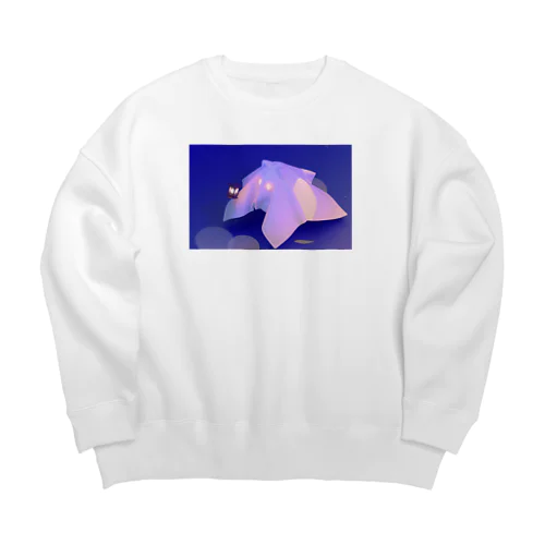 おばけねこ Big Crew Neck Sweatshirt