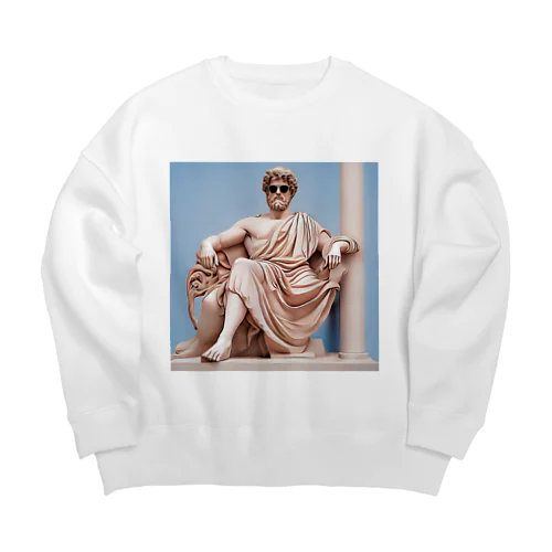 イキった古代ギリシア風の彫刻 Big Crew Neck Sweatshirt