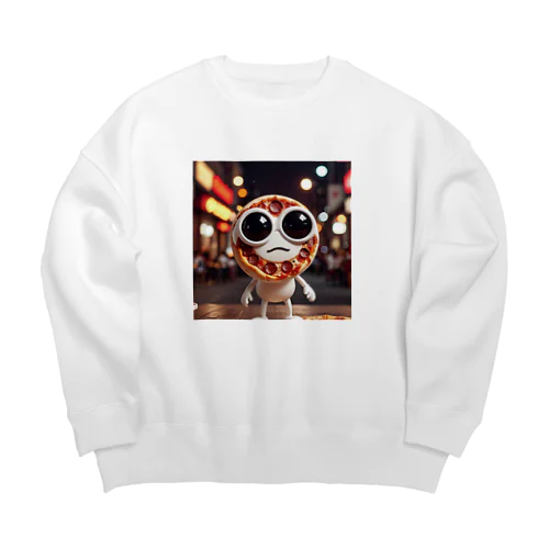 ピザら Big Crew Neck Sweatshirt