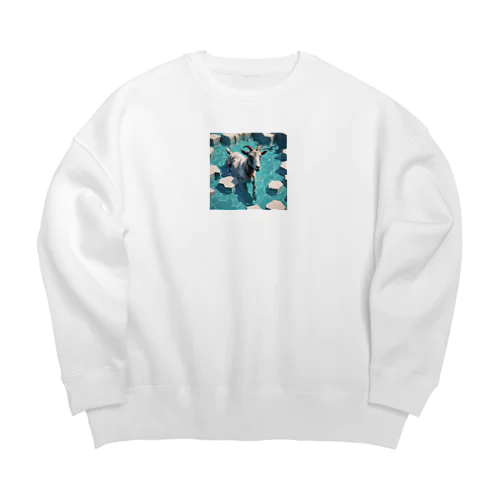 Water goat 2 Big Crew Neck Sweatshirt