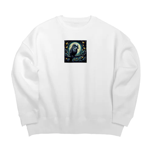 ホラーセキセイインコ Big Crew Neck Sweatshirt