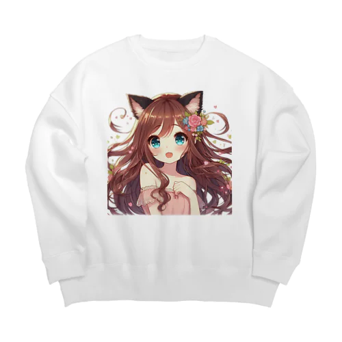 ねこニコばん Big Crew Neck Sweatshirt