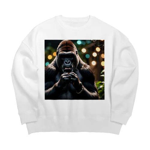 ボイパしてるゴリラ Big Crew Neck Sweatshirt