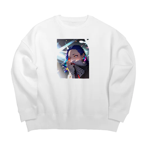 LIVEハウスの美女 Big Crew Neck Sweatshirt