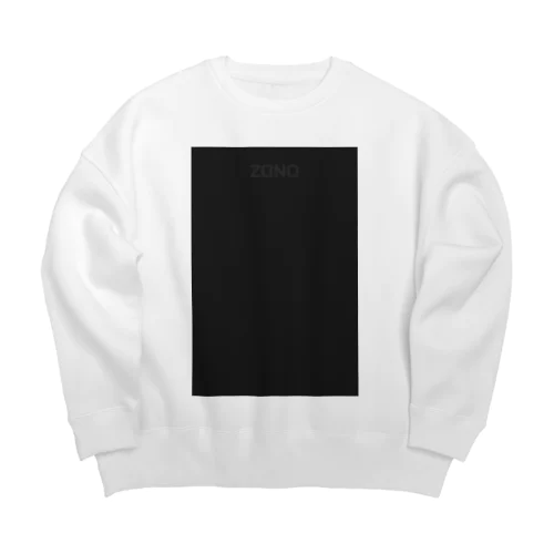 ZONO Black Squareブランドロゴ Big Crew Neck Sweatshirt