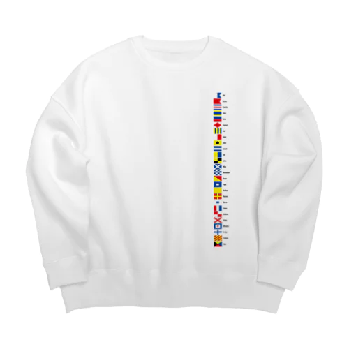 カラフルな船の信号旗です! Big Crew Neck Sweatshirt