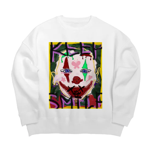 KEEP SMILE Big Crew Neck Sweatshirt