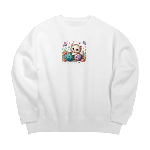 猫 Big Crew Neck Sweatshirt