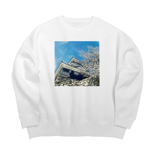 【浜松城】フォトアート Big Crew Neck Sweatshirt