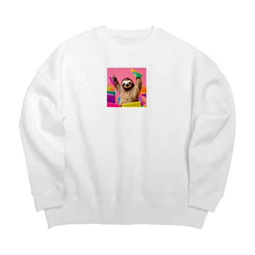 元気です！ナマケモノ Big Crew Neck Sweatshirt