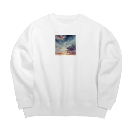 空のグラデーション Big Crew Neck Sweatshirt