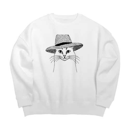 ムギワラノネコ Big Crew Neck Sweatshirt