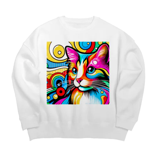 彩色の煌めき Big Crew Neck Sweatshirt