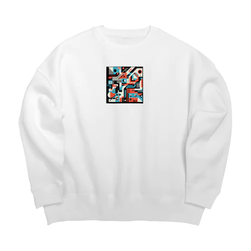 ジオメトリック・フューチャー3 Big Crew Neck Sweatshirt