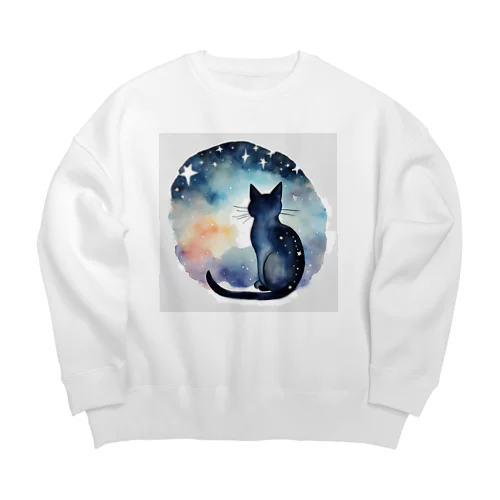 星黒猫 Big Crew Neck Sweatshirt